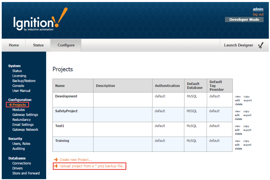 Using Touchscreen Mode - Ignition User Manual 7.8 - Ignition